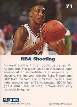 1992 SkyBox USA #71 Scottie Pippen Back