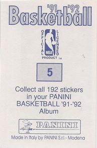 1991-92 Panini Stickers #5 Alton Lister Back