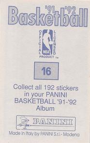 1991-92 Panini Stickers #16 Vlade Divac Back