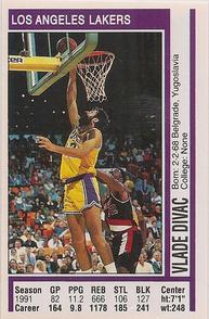 1991-92 Panini Stickers #16 Vlade Divac Front