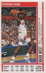 1991-92 Panini Stickers #22 Mark West Front