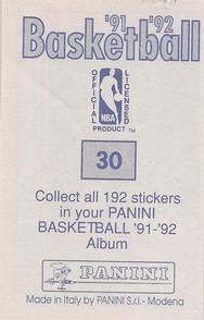 1991-92 Panini Stickers #30 Jerome Kersey Back