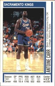 1991-92 Panini Stickers #34 Antoine Carr Front