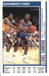 1991-92 Panini Stickers #35 Lionel Simmons Front