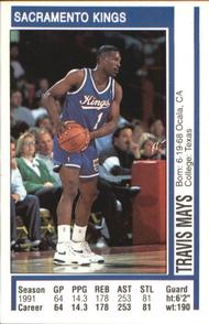 1991-92 Panini Stickers #36 Travis Mays Front