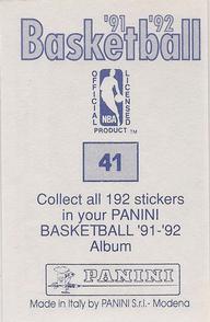 1991-92 Panini Stickers #41 Derrick McKey Back