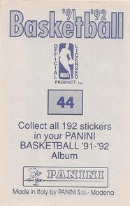 1991-92 Panini Stickers #44 Ricky Pierce Back