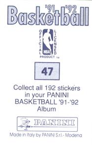 1991-92 Panini Stickers #47 Randy White Back