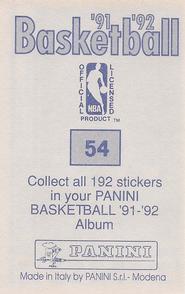 1991-92 Panini Stickers #54 Blair Rasmussen Back