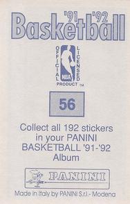 1991-92 Panini Stickers #56 Marcus Liberty Back