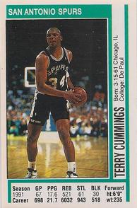 1991-92 Panini Stickers #75 Terry Cummings Front