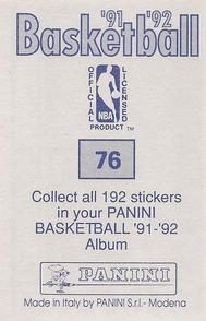 1991-92 Panini Stickers #76 Rod Strickland Back