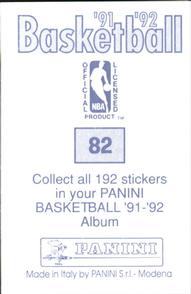 1991-92 Panini Stickers #82 Jeff Malone Back