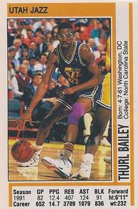 1991-92 Panini Stickers #84 Thurl Bailey Front