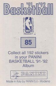 1991-92 Panini Stickers #85 Karl Malone Back