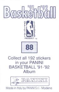 1991-92 Panini Stickers #88 All-Stars '91 Western Division Back