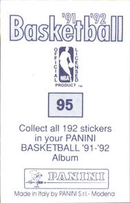 1991-92 Panini Stickers #95 All-Stars '91 Eastern Division Back