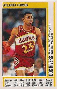1991-92 Panini Stickers #104 Doc Rivers Front