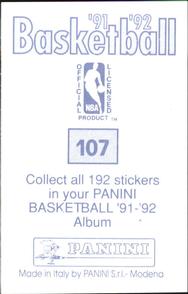 1991-92 Panini Stickers #107 J.R. Reid Back