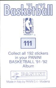 1991-92 Panini Stickers #111 Mike Gminski Back