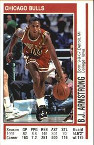 1991-92 Panini Stickers #118 B.J. Armstrong Front