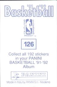 1991-92 Panini Stickers #126 James Edwards Back
