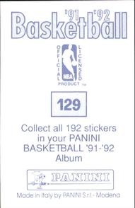 1991-92 Panini Stickers #129 Joe Dumars Back