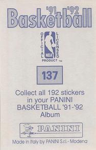 1991-92 Panini Stickers #137 Dale Ellis Back