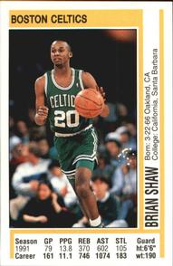 1991-92 Panini Stickers #148 Brian Shaw Front