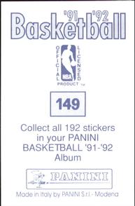 1991-92 Panini Stickers #149 Sherman Douglas Back
