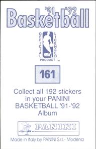 1991-92 Panini Stickers #161 Gerald Wilkins Back