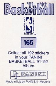 1991-92 Panini Stickers #165 Maurice Cheeks Back