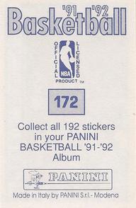 1991-92 Panini Stickers #172 Armon Gilliam Back