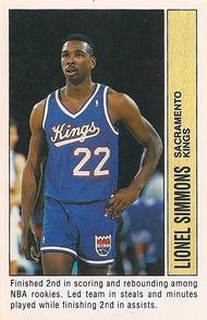 1991-92 Panini Stickers #181 Lionel Simmons Front
