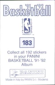 1991-92 Panini Stickers #183 Dennis Scott Back