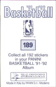 1991-92 Panini Stickers #189 Patrick Ewing Back