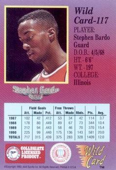 1991-92 Wild Card #117 Steve Bardo Back
