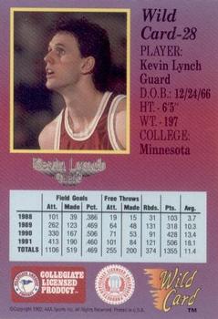 1991-92 Wild Card #28 Kevin Lynch Back