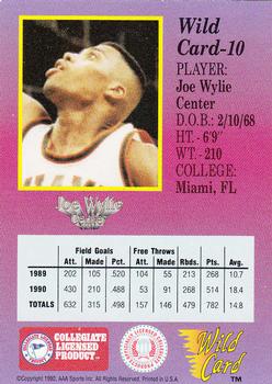 1991-92 Wild Card #10 Joe Wylie Back