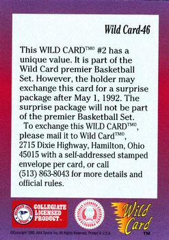1991-92 Wild Card #46 Surprise Card #2 Back