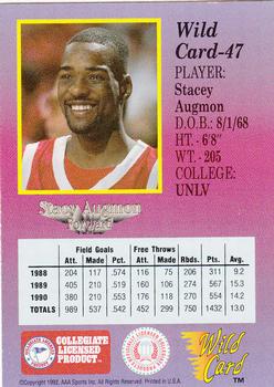 1991-92 Wild Card #47 Stacey Augmon Back