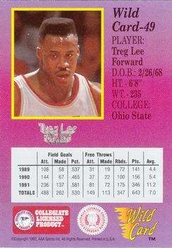 1991-92 Wild Card #49 Treg Lee Back