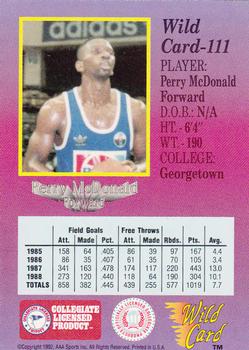 1991-92 Wild Card #111 Perry McDonald Back