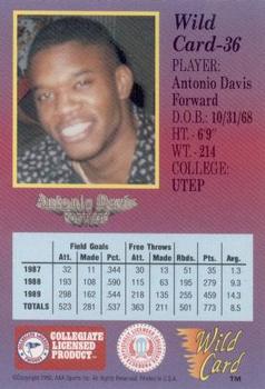 1991-92 Wild Card #36 Antonio Davis Back