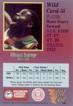 1991-92 Wild Card #55 Moses Scurry Back