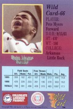 1991-92 Wild Card #66 Pete Myers Back