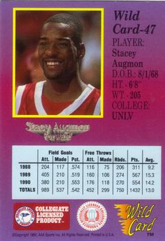 1991-92 Wild Card - 1000 Stripe #47b Stacey Augmon Back