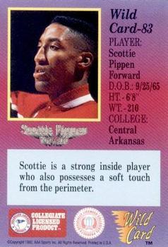 1991-92 Wild Card - 1000 Stripe #83 Scottie Pippen Back