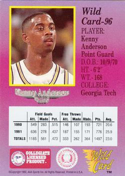 1991-92 Wild Card - 1000 Stripe #96b Kenny Anderson Back