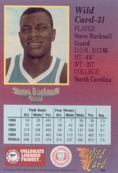 1991-92 Wild Card - 100 Stripe #31 Steve Bucknall Back